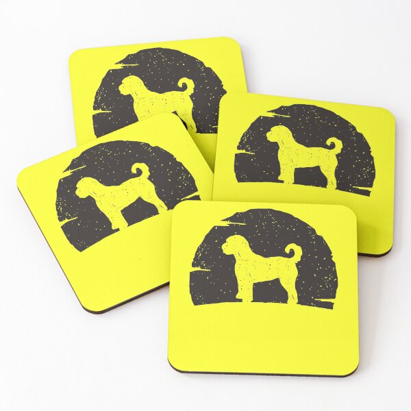 Item preview, goldendoodle dog art vintage retro sunset dog lovers designed and sold by alaechamlal.