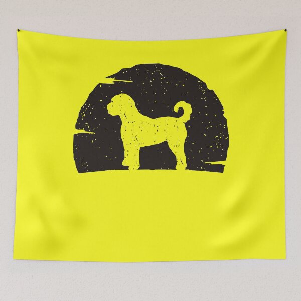 Item preview, goldendoodle dog art vintage retro sunset dog lovers designed and sold by alaechamlal.