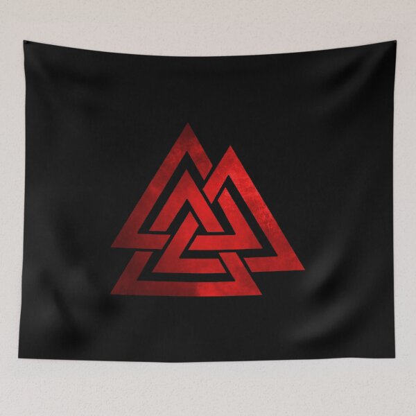 Aperçu de l'œuvre Valknut rouge créée et vendue par geoceltic.