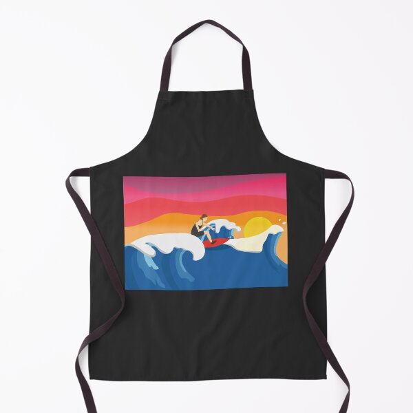 Item preview, Surfing in the Sunset Artwork on Black designed and sold by VioletStudio.