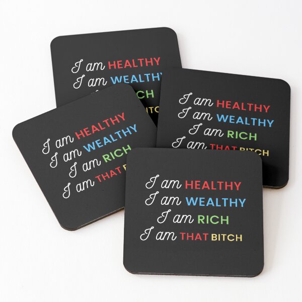Item preview, I Am Healthy, I Am Wealthy, I Am Rich, I Am That Bitch designed and sold by Exey02.