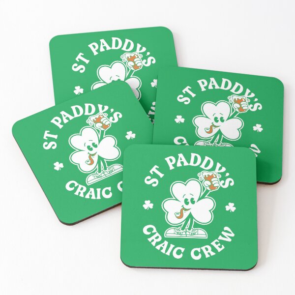 Item preview, St Paddy's Craic Crew - Vintage Cartoon Irish Shamrock designed and sold by Nemons.