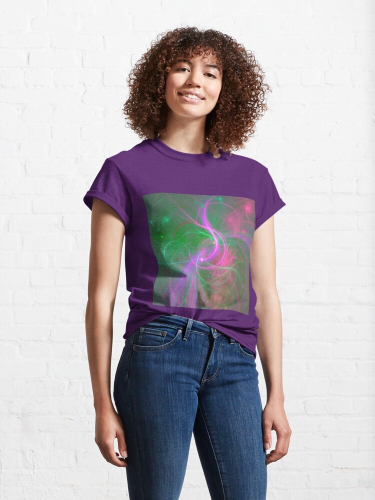 Alternate view of Chaotica fractalize space abstraction Classic T-Shirt