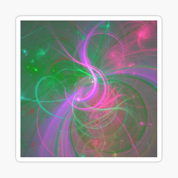 Chaotica fractalize space abstraction Sticker