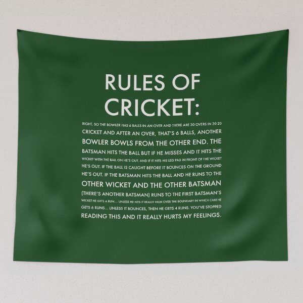 Item preview, Rules of Cricket - Funny designed and sold by Jamiecsmith1986.