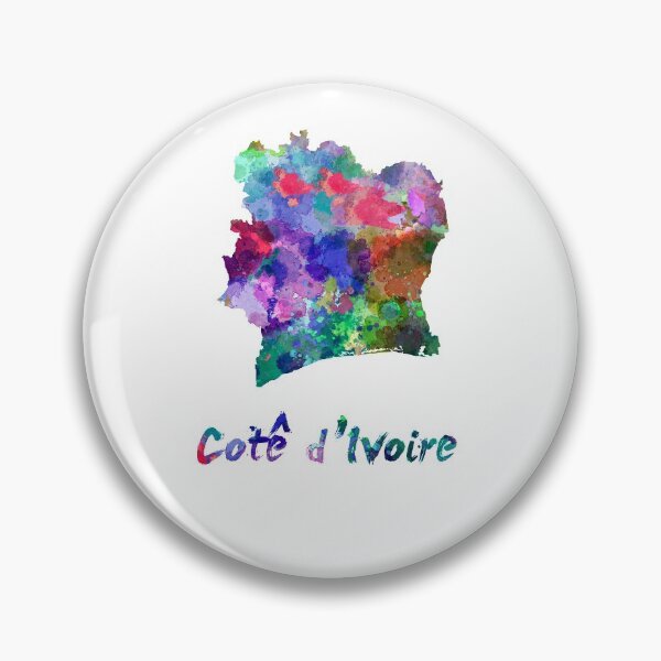 Item preview, watercolor map Côte d'Ivoire designed and sold by paulrommer.