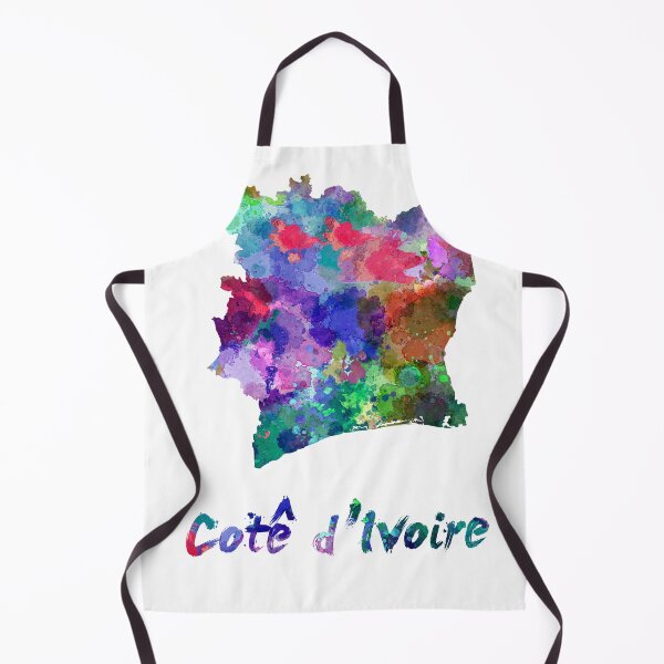 Item preview, watercolor map Côte d'Ivoire designed and sold by paulrommer.