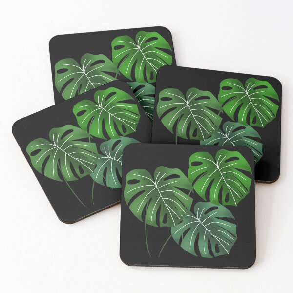 Item preview, Monstera leaves on black designed and sold by Juliana  Costa.