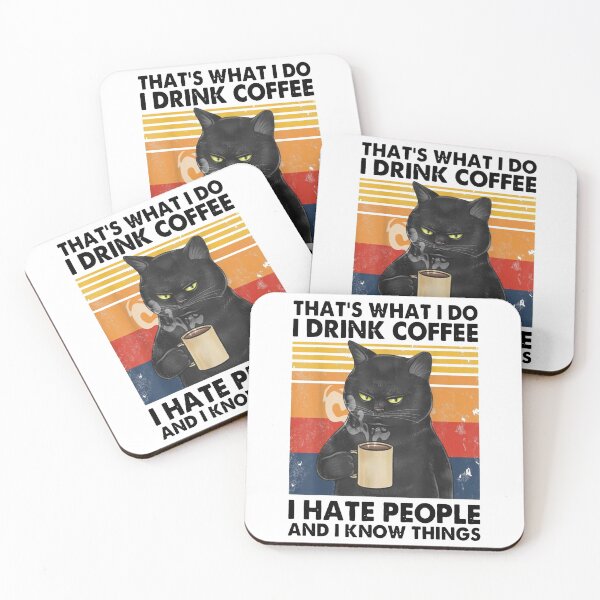Item preview, Thats What I Do I Drink Coffee I Hate People - Morning Cat designed and sold by urban-design.