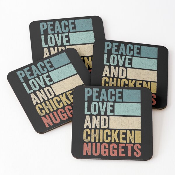 Item preview, Divertido amor retro paz y nuggets de pollo designed and sold by PandaPope.