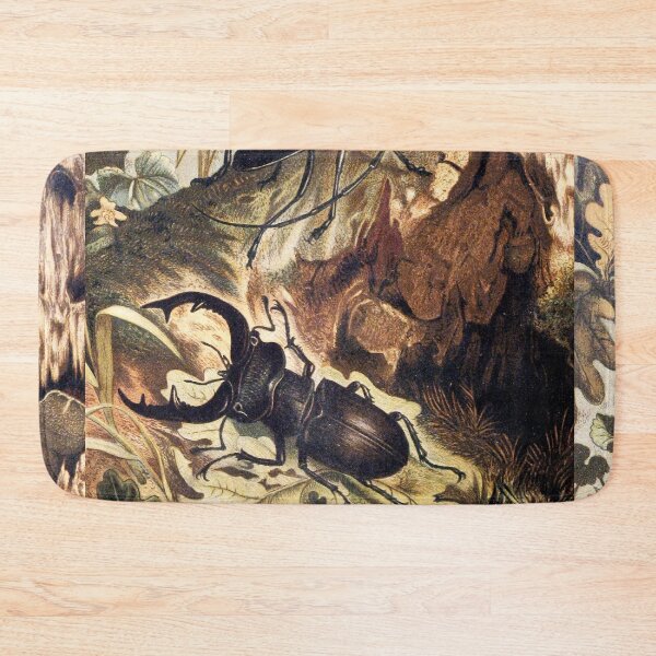 Item preview, stag-beetle and longicorn beetle vintage illustration  designed and sold by Vintage Designs +.