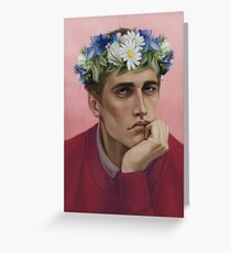 Flower crown Adam Greeting Card