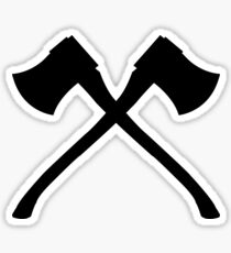 Axe Crossing Simple Sticker