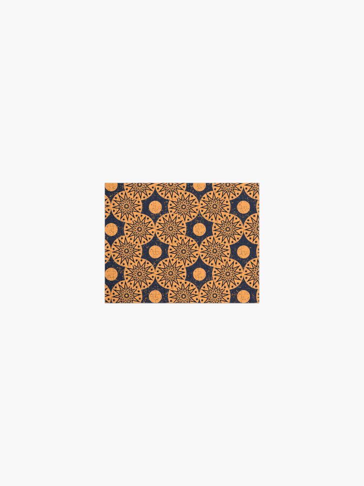 Thumbnail 1 of 3, Jigsaw Puzzle, Navy Blue and Orange Geometric Seamless Pattern designed and sold by Victoria Riabov.
