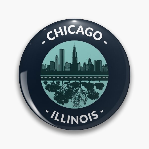 Item preview, Chicago Illinois Skylines and Trees designed and sold by Taumaturgo.