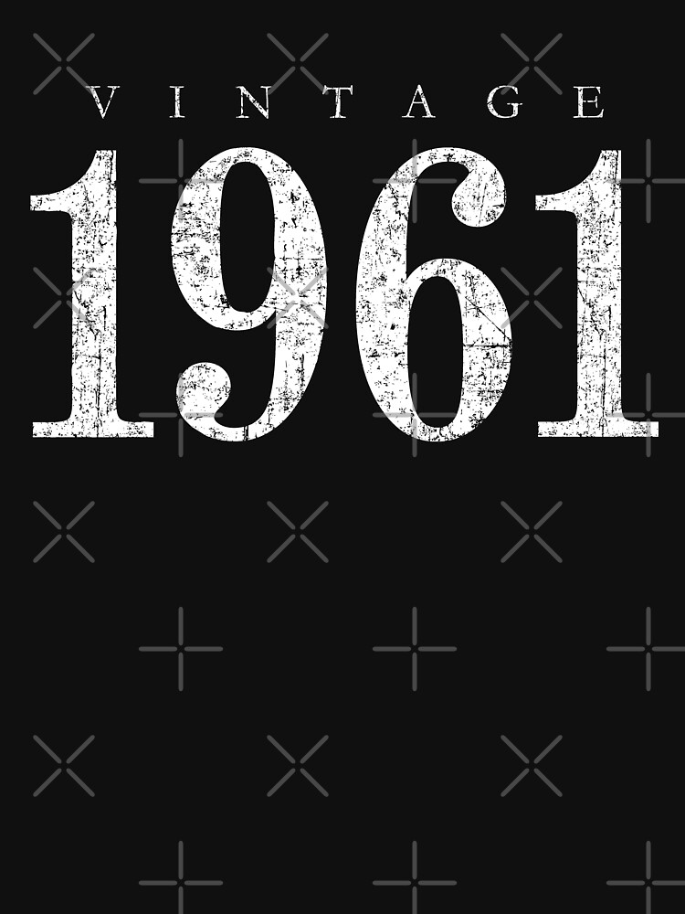 Vintage 1961 (Antik Weiß) 60. Geburtstag von theshirtshops