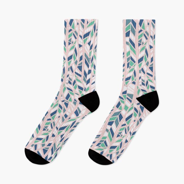 Item preview, Pink Geometric Leaves designed and sold by Sketchbook Designs.