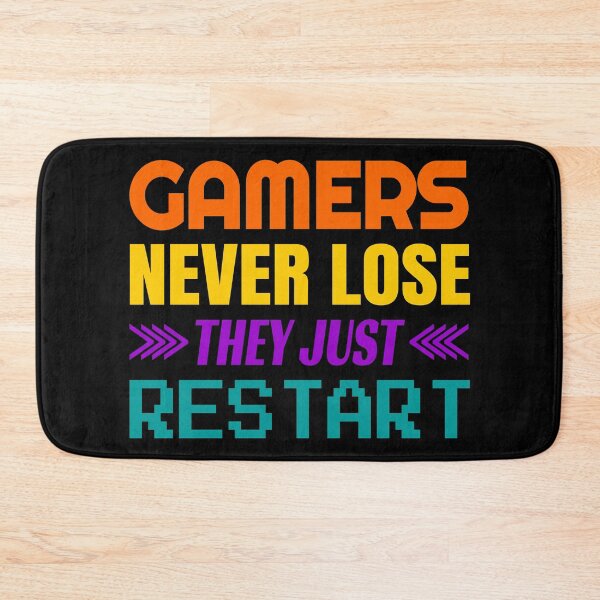 Item preview, Gamers Never Lose | Cool Funny Gaming Quote designed and sold by Dev-Ang.