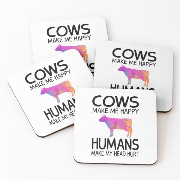 Item preview, Cows make me happy Humans make my head hurt Funny Gift  designed and sold by JustGift.