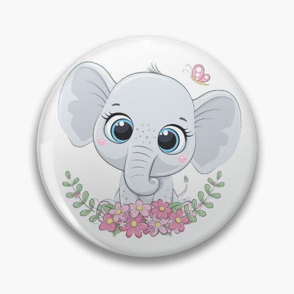 Item preview, elephant with flowers designed and sold by TshirtFuchs.