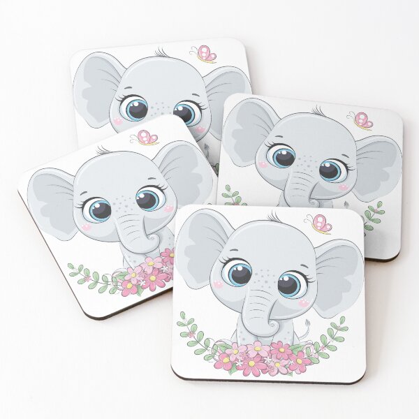 Item preview, elephant with flowers designed and sold by TshirtFuchs.