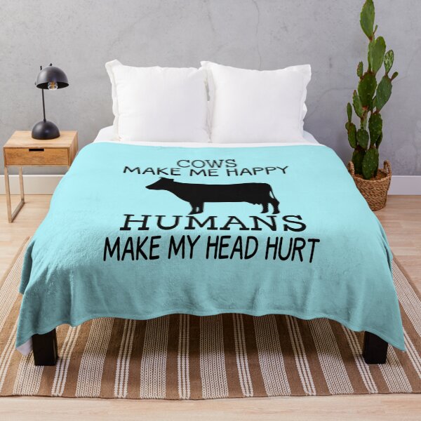 Item preview, Cows make me happy Humans make my head hurt Funny Gift  designed and sold by JustGift.