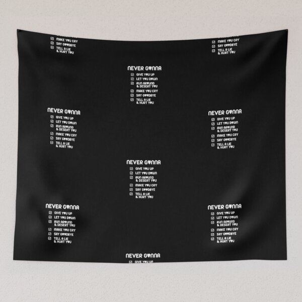 Item preview, Never Gonna Give You Up - Valentine 80s Music Retro Lyrics  designed and sold by PrintexDesigns.