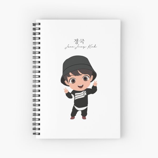 Jung Kook Tiny Tan Spiral Notebook