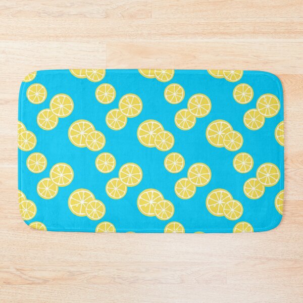 Item preview, Lemons on blue background designed and sold by Feeling Artsy.