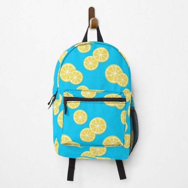 Item preview, Lemons on blue background designed and sold by Feeling Artsy.