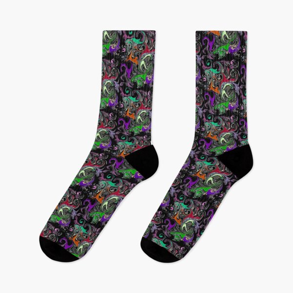 Item preview, Pastel tie dye - Retro 60s and 70s watercolor watercolour holographic  pattern black background  designed and sold by Artonmytee.