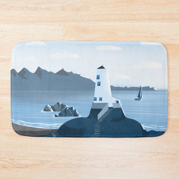 Item preview, Lighthouse 3 - minimal artwork in blue colours designed and sold by Julia Rudens.