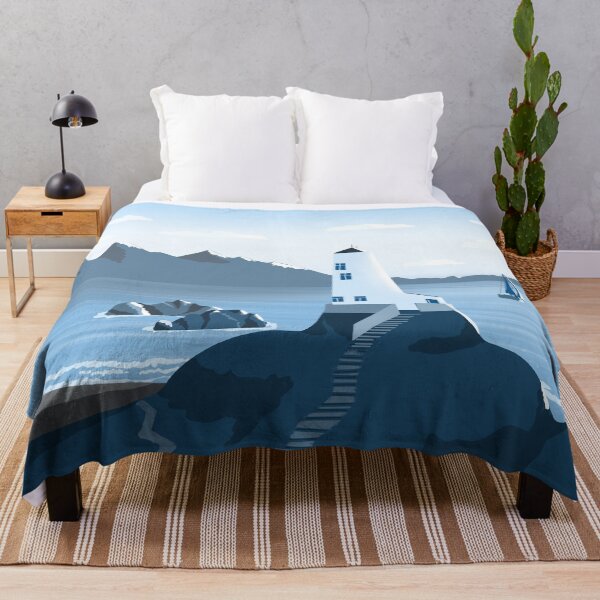 Item preview, Lighthouse 3 - minimal artwork in blue colours designed and sold by Julia Rudens.