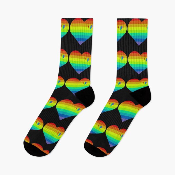 Item preview, rainbow hearts designed and sold by LPDesignsUK.