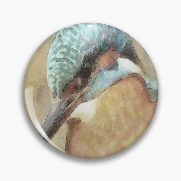 Item preview, Stunning Artistic Common Kingfisher Bird Watercolor designed and sold by taiche.
