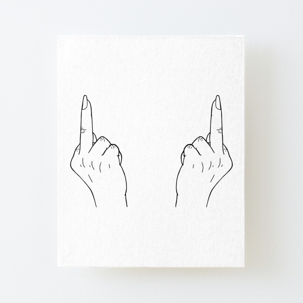 Order the Middle Finger Line Art poster online | walljar.com