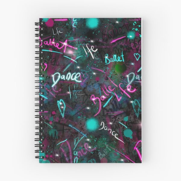 Item preview, Neon ballet, dance repeat pattern artwork bright and dark designed and sold by Dance Vibes: Blingit Studios.