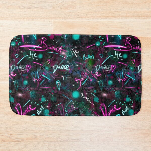 Item preview, Neon ballet, dance repeat pattern artwork bright and dark designed and sold by Dance Vibes: Blingit Studios.