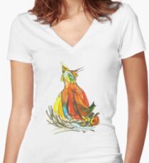 Gallus Domesticus Women's Fitted V-Neck T-Shirt