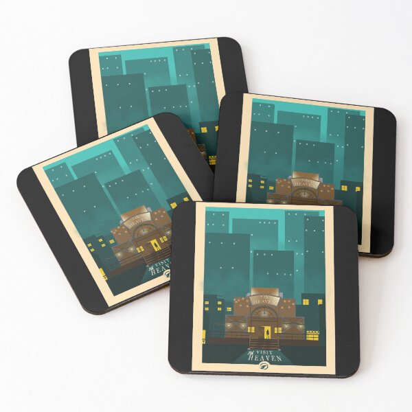 Item preview, Visit 7th Heaven - Minimalist Travel Style - Video Game Art designed and sold by PopCultArcade.