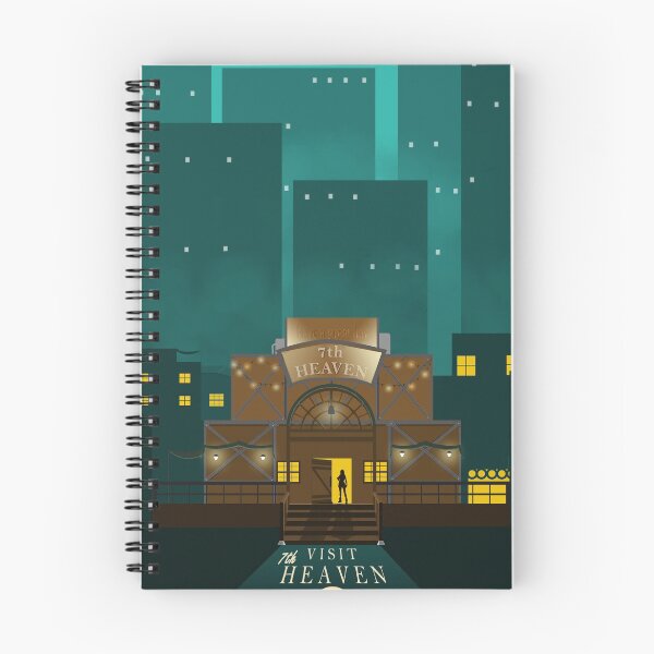 Item preview, Visit 7th Heaven - Minimalist Travel Style - Video Game Art designed and sold by PopCultArcade.