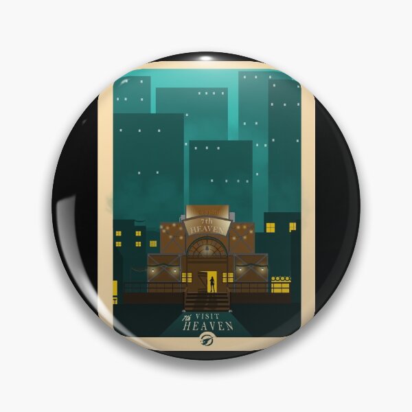 Item preview, Visit 7th Heaven - Minimalist Travel Style - Video Game Art designed and sold by PopCultArcade.