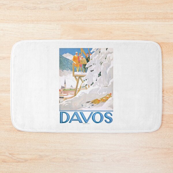 Item preview, 1918 DAVOS Switzerland Winter Sports Poster designed and sold by retrographics.