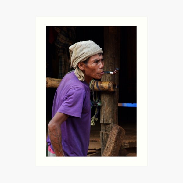 Pipe Smoker Art Print
