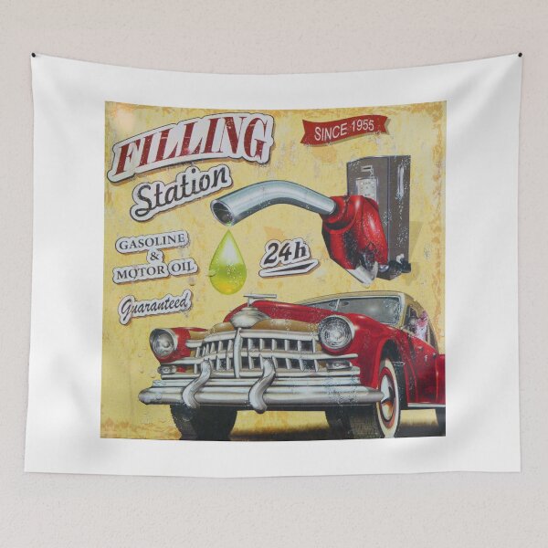 Item preview, Filling Station, 1950's Style petrol gasoline advertising sign designed and sold by JonDelorme.