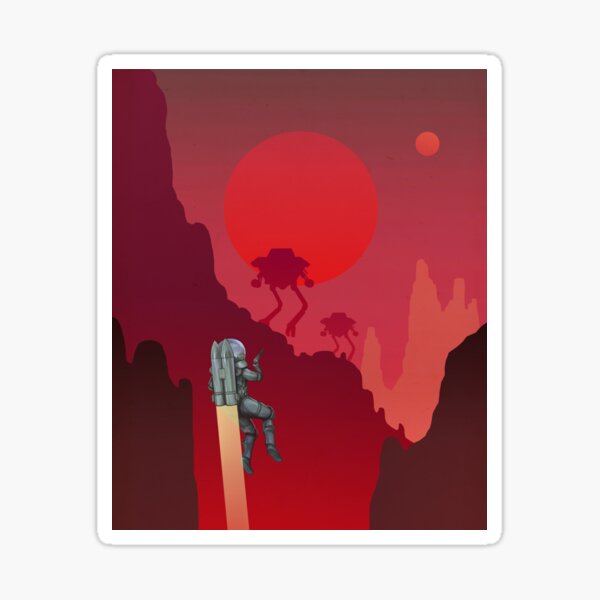 Blood Red Mars Sticker