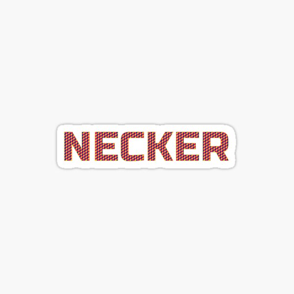 Vista previa del artículo con la obra «Patrón de cubo de ilusión óptica de caligrafía "Necker"», diseñado y vendido por Urban-Lettering.