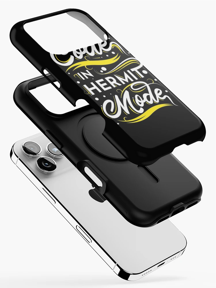 Thumbnail 2 of 4, iPhone Case, I Code In Hermit Mode Funny Coding designed and sold by RADesigns21.