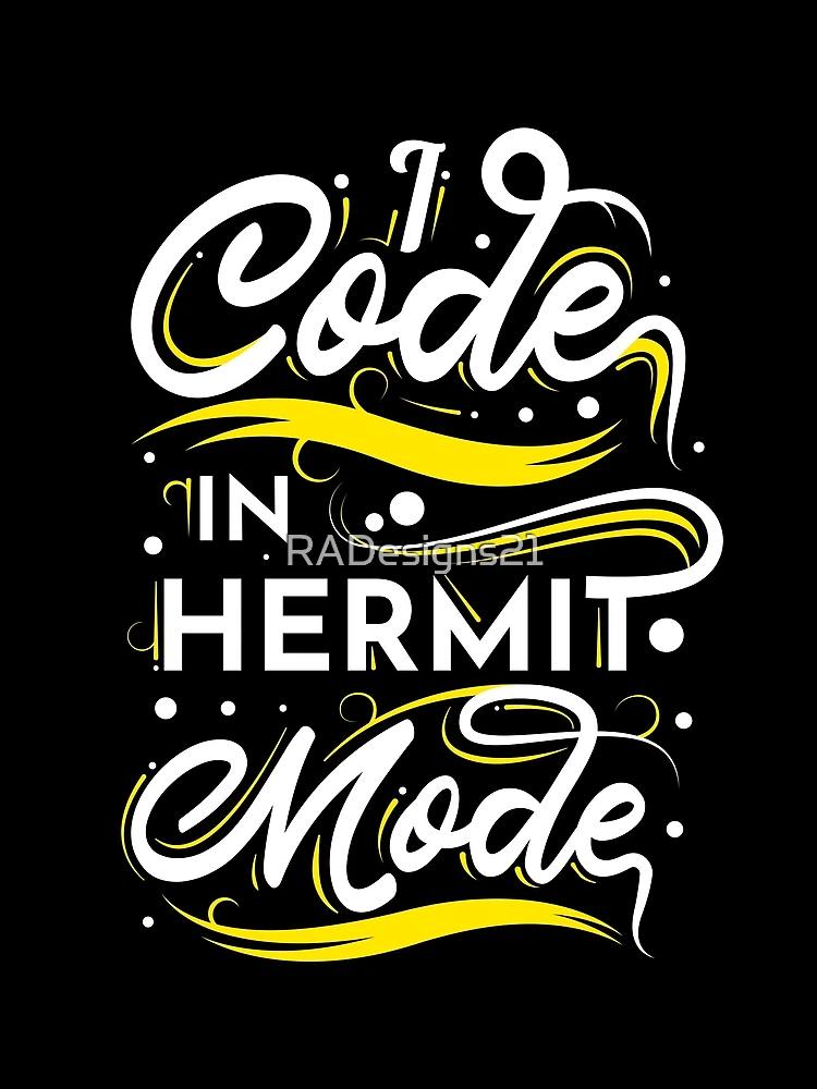 Thumbnail 3 of 3, Scarf, I Code In Hermit Mode Funny Coding designed and sold by RADesigns21.