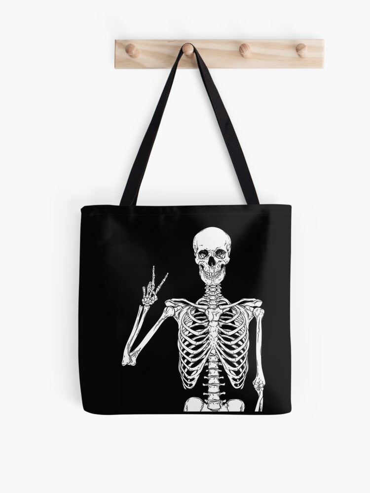 Skeleton Dust Minimal Modern logo canvas tote bag — Skeleton